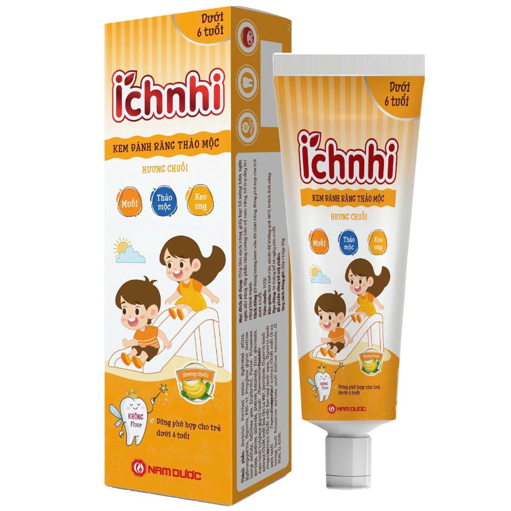 Kem đánh răng thảo mộc Ích Nhi hương chuối